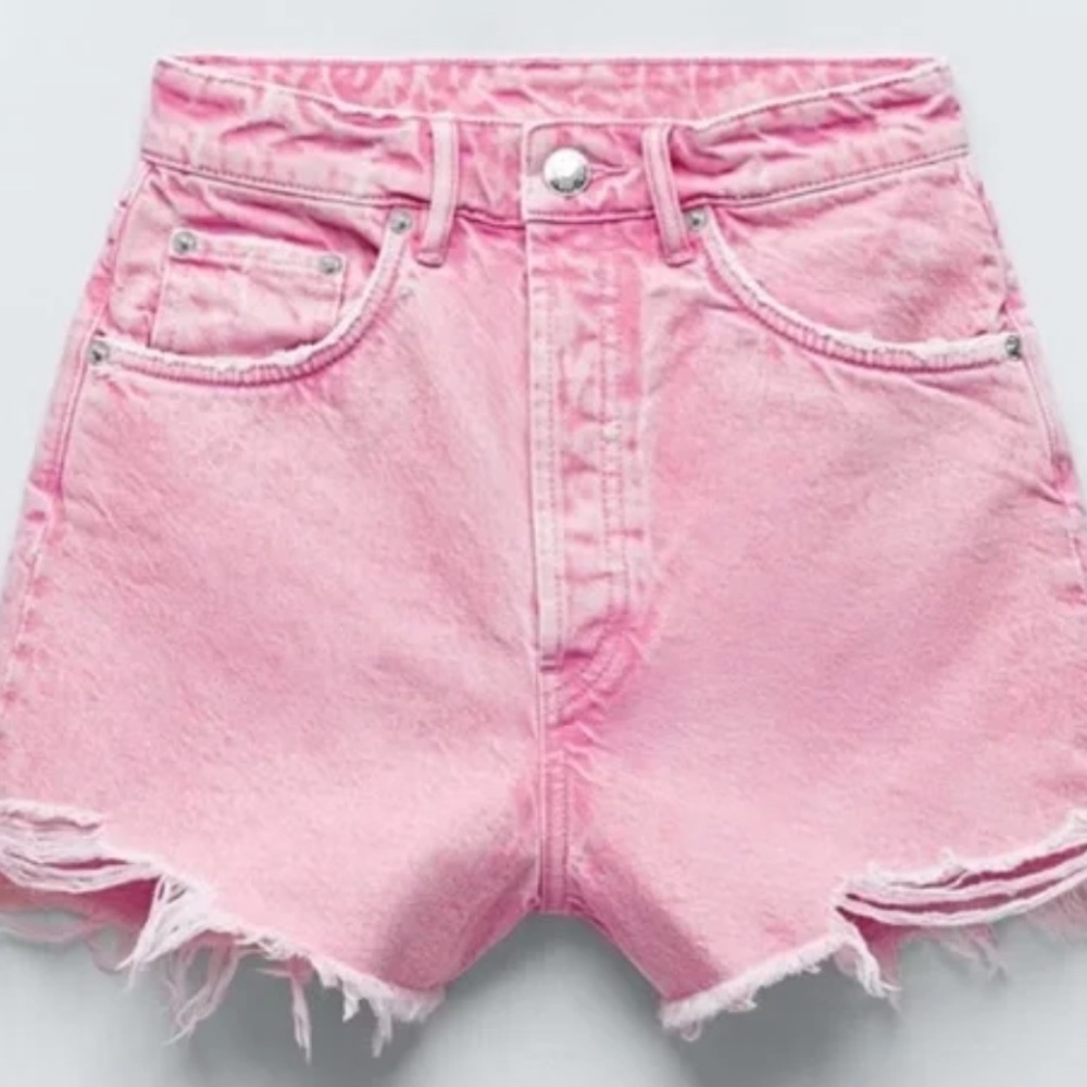 Zara Pink denim shorts